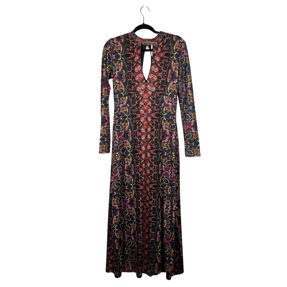 Free People Cabaret Long Sleeve Maxi Dress Medium Women's Boho Bohemian